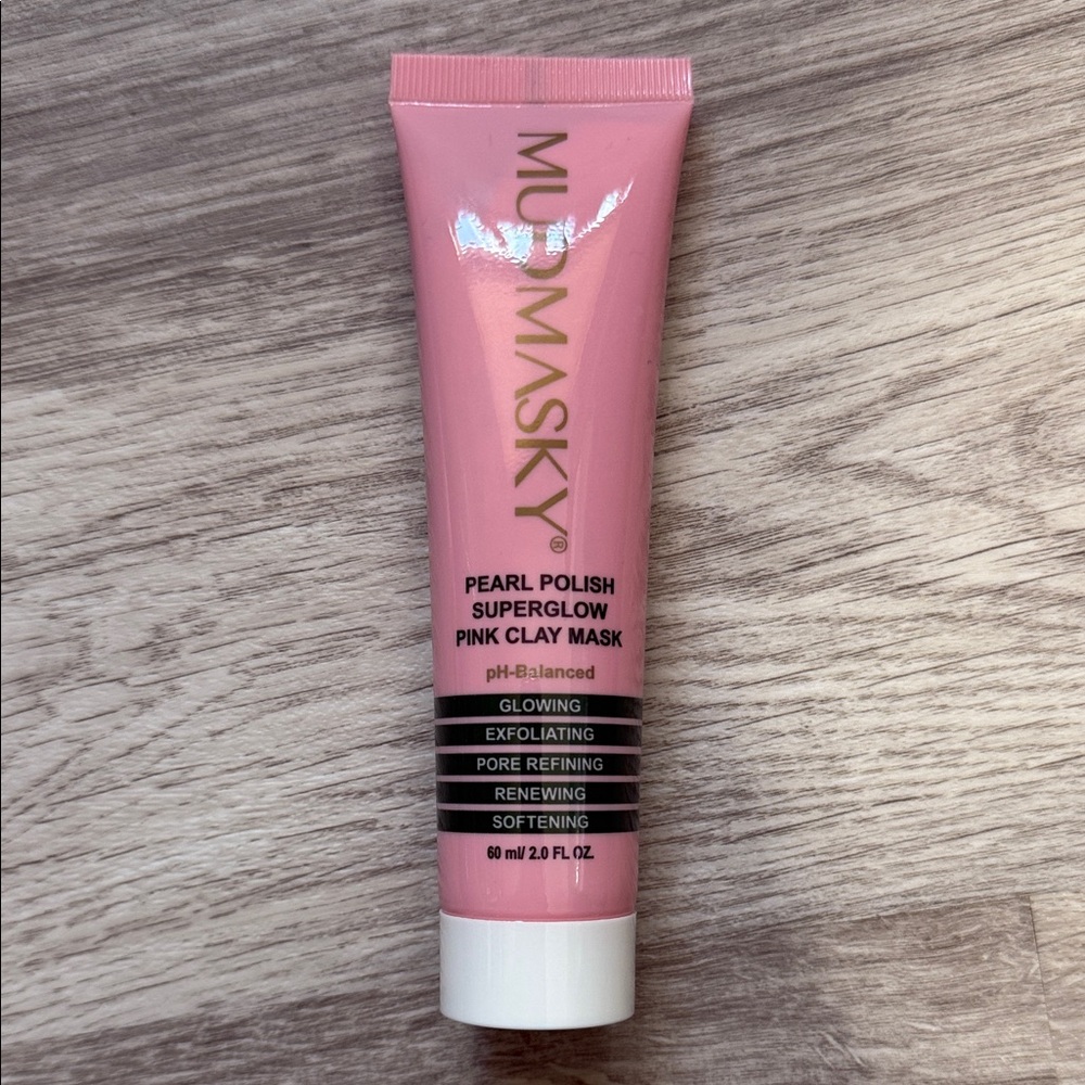 Mudmasky Pearl Polish Superglow Pink Clay Mask